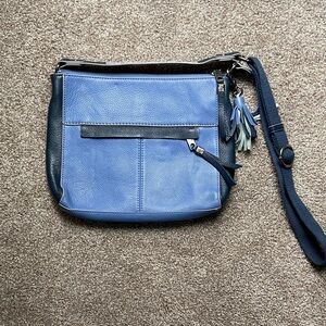 The Sak Two-Tone Blue and Black Crossbody Bag